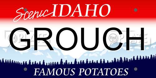 GROUCH Idaho License Plate