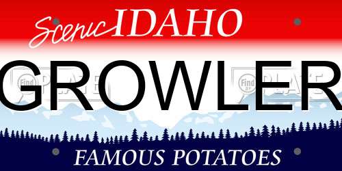 GROWLER Idaho License Plate