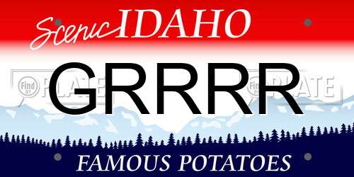 GRRRR Idaho License Plate