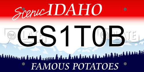 GS1T0B Idaho License Plate