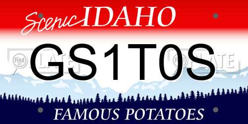 GS1T0S Idaho License Plate
