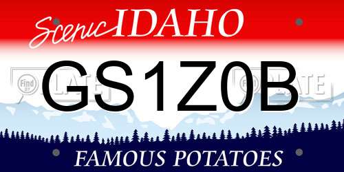 GS1Z0B Idaho License Plate