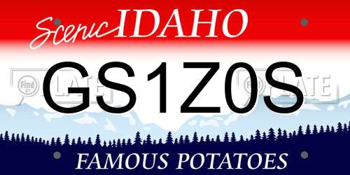 GS1Z0S Idaho License Plate