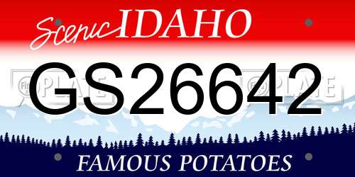 GS26642 Idaho License Plate