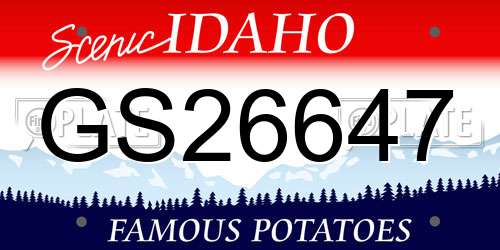 GS26647 Idaho License Plate
