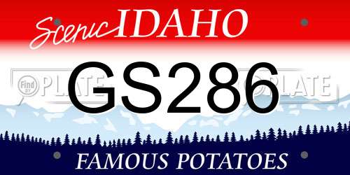 GS286 Idaho License Plate