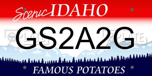 GS2A2G Idaho License Plate