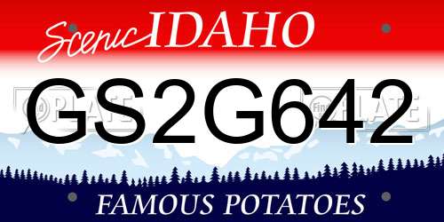 GS2G642 Idaho License Plate
