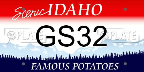 GS32 Idaho License Plate