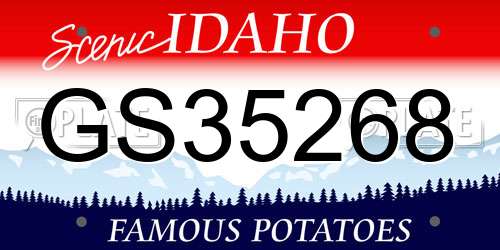 GS35268 Idaho License Plate