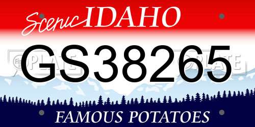 GS38265 Idaho License Plate
