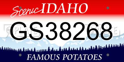 GS38268 Idaho License Plate