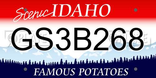 GS3B268 Idaho License Plate