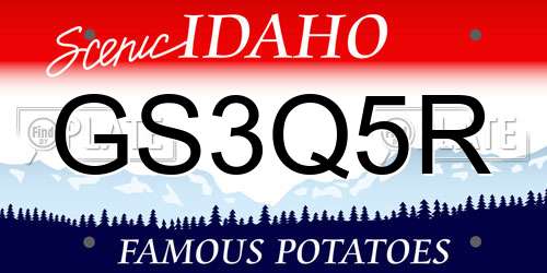 GS3Q5R Idaho License Plate