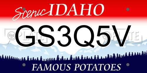 GS3Q5V Idaho License Plate