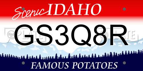 GS3Q8R Idaho License Plate