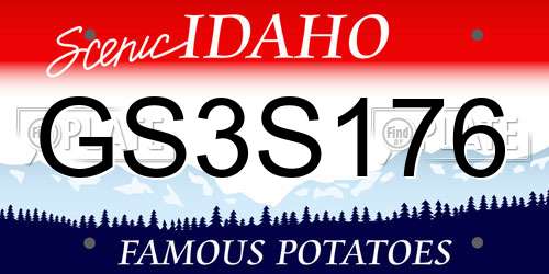 GS3S176 Idaho License Plate