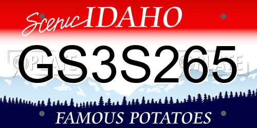 GS3S265 Idaho License Plate