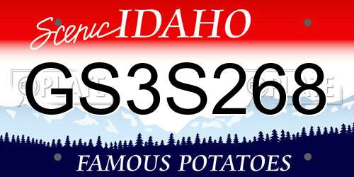 GS3S268 Idaho License Plate