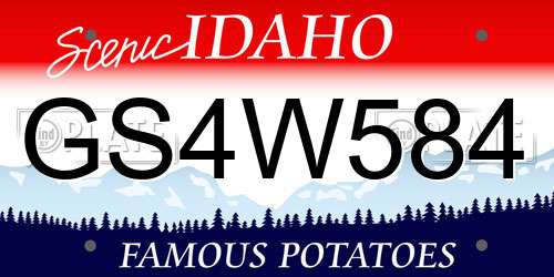 GS4W584 Idaho License Plate