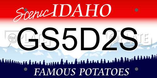 GS5D2S Idaho License Plate