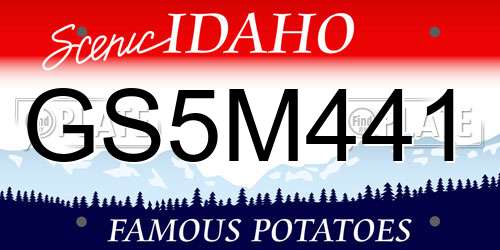 GS5M441 Idaho License Plate