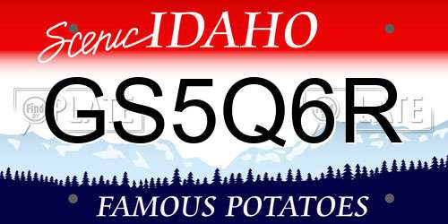 GS5Q6R Idaho License Plate