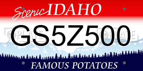 GS5Z500 Idaho License Plate
