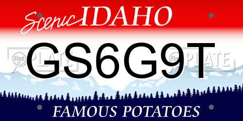 GS6G9T Idaho License Plate