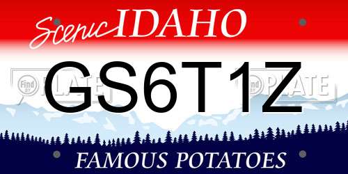 GS6T1Z Idaho License Plate