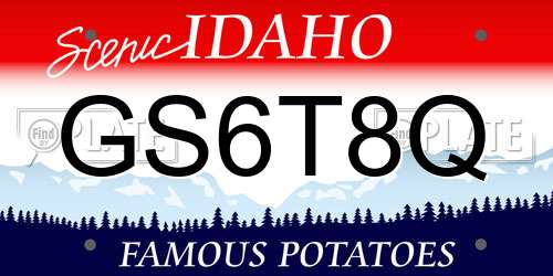 GS6T8Q Idaho License Plate