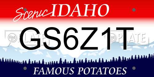 GS6Z1T Idaho License Plate