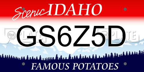 GS6Z5D Idaho License Plate