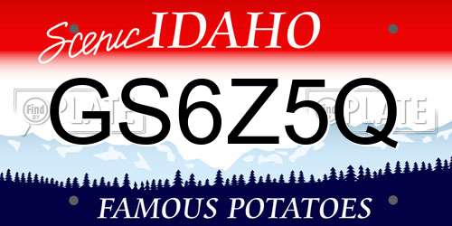 GS6Z5Q Idaho License Plate