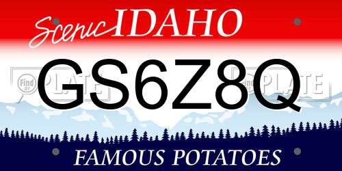 GS6Z8Q Idaho License Plate