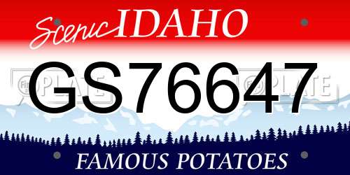 GS76647 Idaho License Plate