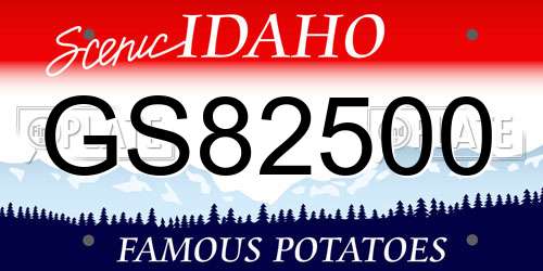 GS82500 Idaho License Plate