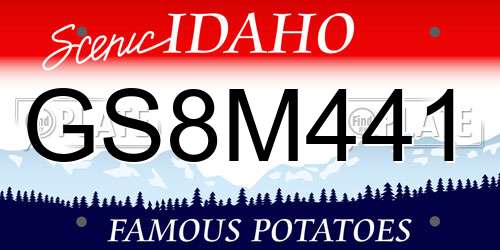 GS8M441 Idaho License Plate