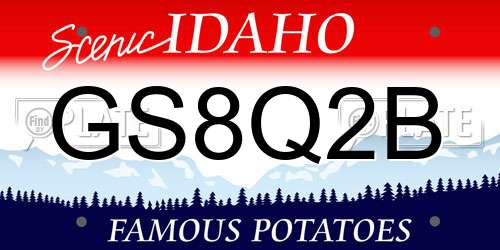 GS8Q2B Idaho License Plate