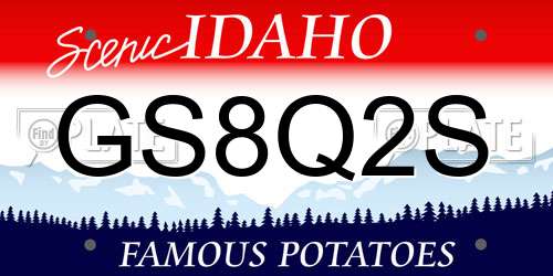 GS8Q2S Idaho License Plate