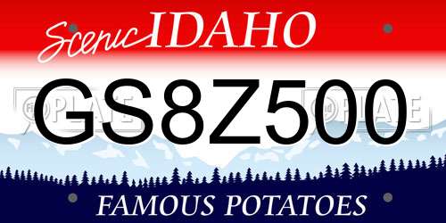 GS8Z500 Idaho License Plate