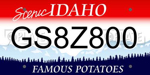 GS8Z800 Idaho License Plate