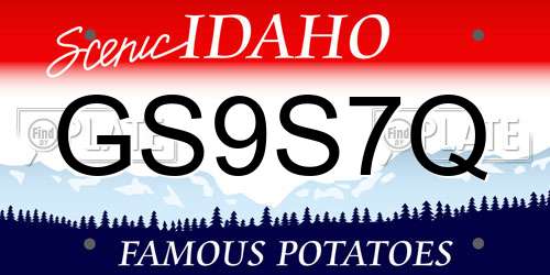 GS9S7Q Idaho License Plate