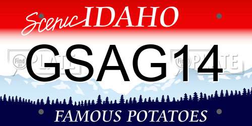 GSAG14 Idaho License Plate