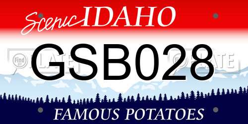 GSB028 Idaho License Plate