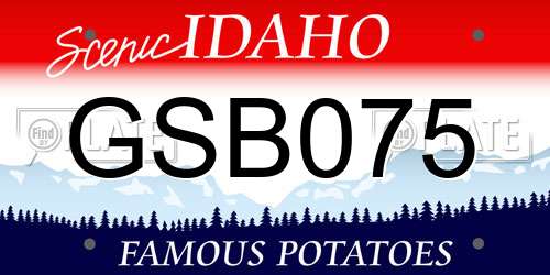 GSB075 Idaho License Plate