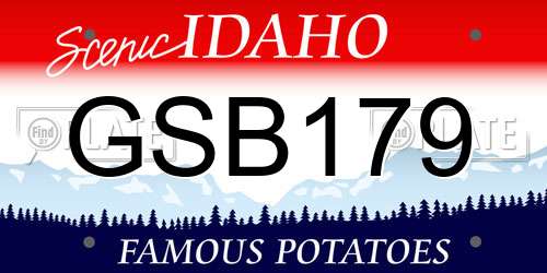 GSB179 Idaho License Plate