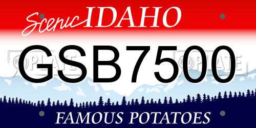 GSB7500 Idaho License Plate