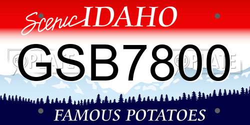 GSB7800 Idaho License Plate