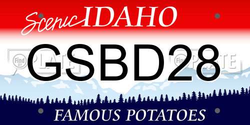 GSBD28 Idaho License Plate